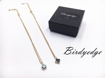 【Birdy Edge】手工 天然 貝殼 孔雀石 項鍊 鎖骨鍊 短鍊 女 氣質穿搭  實體拍攝