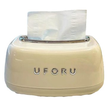 UFORU 兔子彈簧紙巾盒 可愛造型 桌面收納  基礎款 米色  21.5 x 15 x 13cm