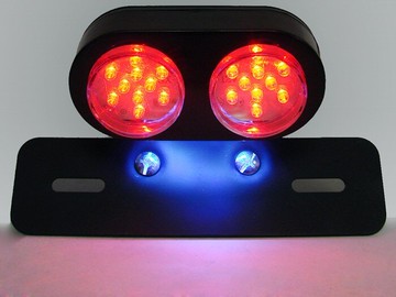 摩托車配件巡航太子車復古車改裝復古后尾燈后剎車燈總成