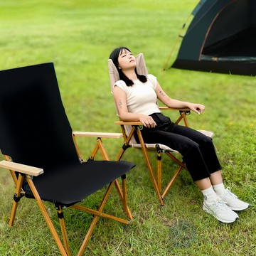 besthot 戶外四段式可調高背大川椅附收納袋