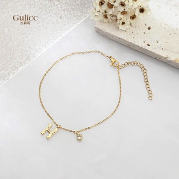 Gulicc 手鍊 韓國鋯石H字母手鍊
