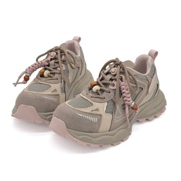 Robinlo 甜酷俏皮柔光奶霧厚底運動老爹鞋 HASTINGS 柔霧粉棕