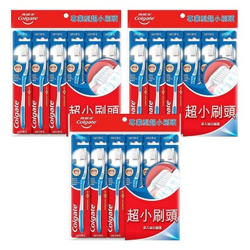Colgate 高露潔 專業型超小刷頭牙刷 顏色隨機  6支  3包