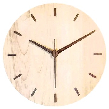 iINDOORS 簡約設計時鐘 30cm  極簡胡桃