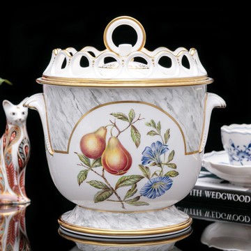 【Royal Worcester 傳世之作】1989手繪水果花園200週年限量冰桶