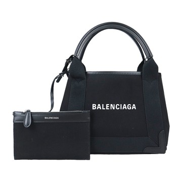 BALENCIAGA 巴黎世家 NAVY CABAS 帆布XS手提包/子母包(黑色) / 展示品