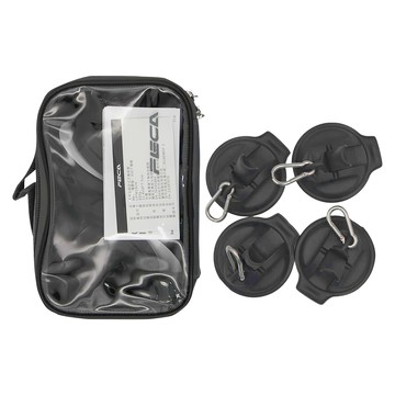 FECA 非卡 大武士固定式天幕吸盤 Set 4  ABS材質 橡膠墊 316不鏽鋼  黑色  1組