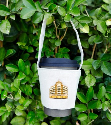 刺繡飲料袋 | 建築物系列-台南林百貨 | 文藝輕黏