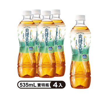 【蝦皮直營】爽健美茶寶特瓶535mlx4入/組(無糖)