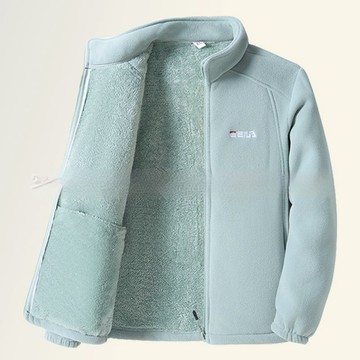 女士搖粒絨外套 加絨加厚立領 防風保暖內膽 戶外運動休閒 奶油白情侶裝 霧灰粉閨蜜裝 松露咖日系 經典黑百搭 滑雪內膽外