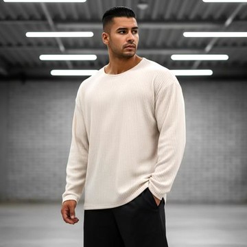 MCPW 運動長袖男健身訓練衣服寬松百搭休閑美式打底T恤衫ins秋冬