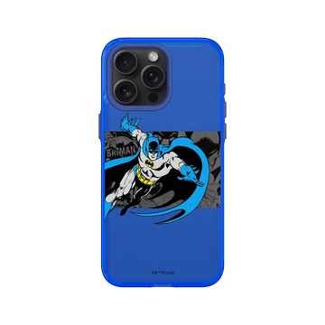iPhone 15 Pro Max Clear 激光藍 - Batman 蝙蝠俠 - 復古漫畫插圖
