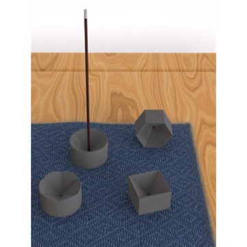 硅膠模具水泥香座托盤幾何設計混凝土插香DIY水泥工藝品石膏模具