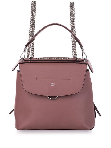 Fendi Pre-Owned - large Back To School leather backpack - women - Calf Leather/Fabric - One Size - Pink
