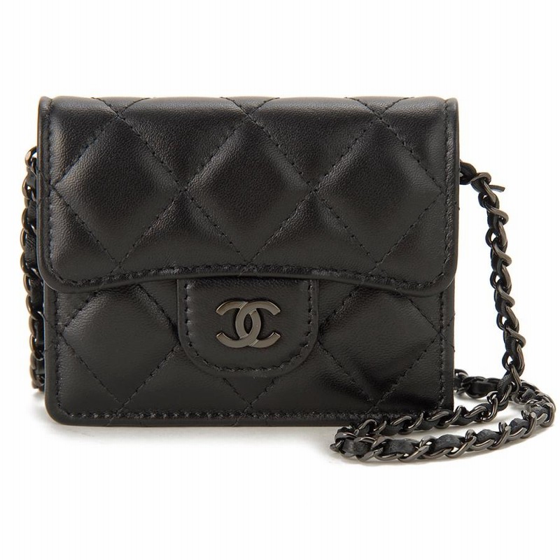 CHANEL A50096 シャネル 長財布 ラムスキン 黒 Gカード O.G
