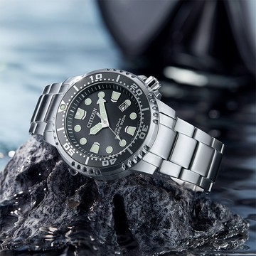 CITIZEN 星辰 PROMASTER 200米 光動能 潛水錶-44mm灰色 BN0167-50H 手錶 男錶 鋼錶