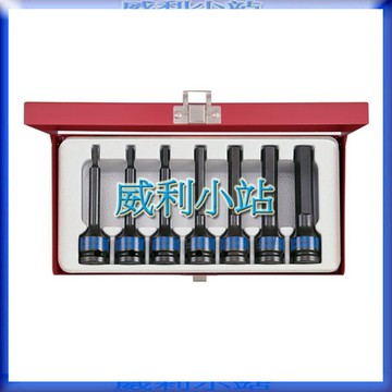 【威利小站】 KING TONY 4457MP 四分六角氣動起子頭套筒組 7件式 1/2" 四分 內六角氣動凸套筒