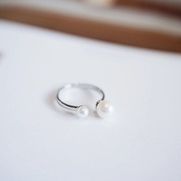 be together  雙珠珍珠戒指