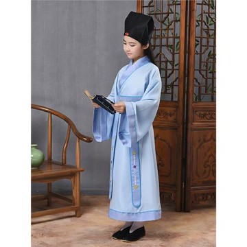 幼兒童古裝漢服男童男孩唐朝宋朝古代詩人蘇軾古詩朗誦表演出服裝