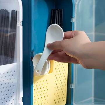 壁掛式筷子筒多功能筷托瀝水筷子籠家用筷筒廚房餐具勺子收納盒