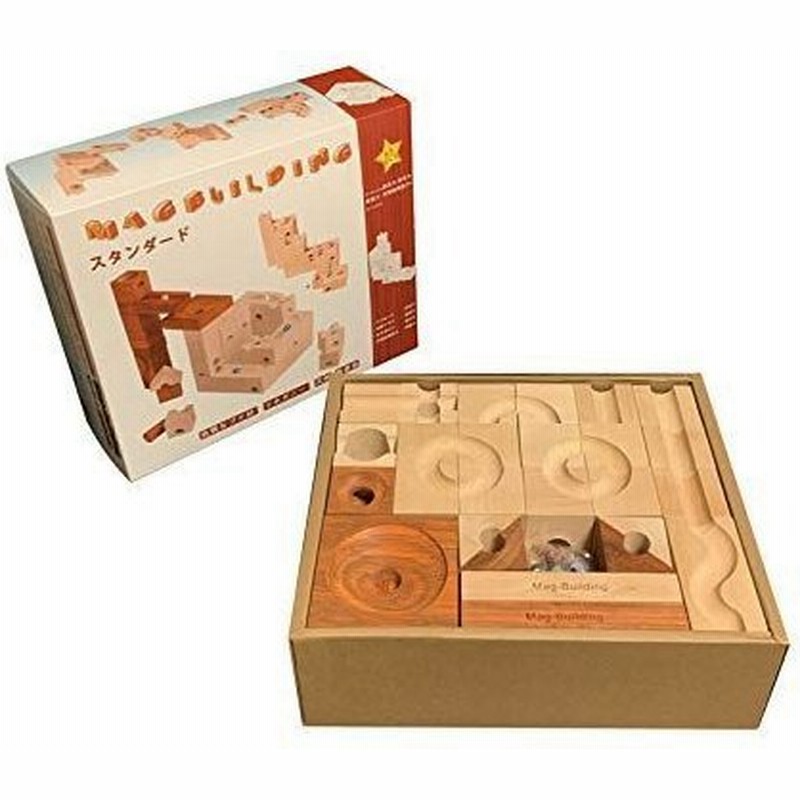 お得 ビー玉 つみき 積み木 知育玩具 ｍag Building 転がし スタンダードpcs ブナ材 立体パズル 木製 おもちゃ おもちゃ Dado Com Co