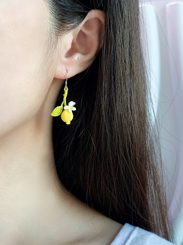 手作微鈎編織水果系列 - 檸檬花