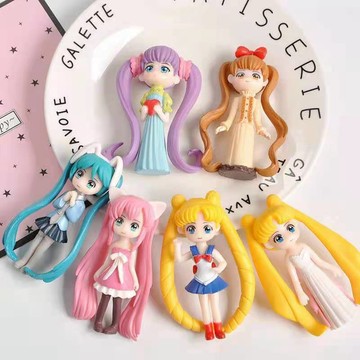臺灣/✨擺件 手辦美少女戰士禮盒初音公仔擺件玩偶手辦可愛少女心娃娃女孩車載蛋糕