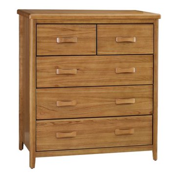 文創集 巴格泰3.5尺五抽實木斗櫃-106x53x121cm免組