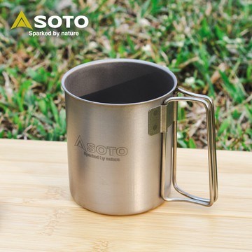 日本SOTO 鈦輕量單層摺疊馬克杯(450ml) SOD-532
