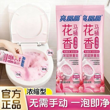 桃園出貨✨亮晶晶馬桶泡泡粉泡騰片潔廁劑潔廁靈強力泡沫花香型廁所清潔劑