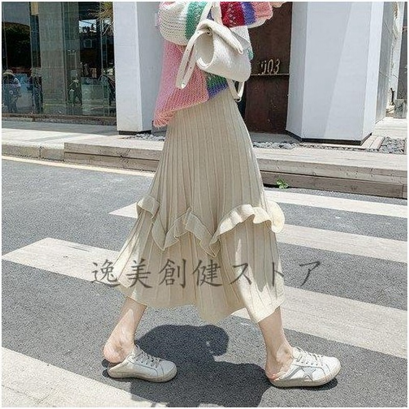 ロングスカート レディース ファッション スカート 代 30代 40代 50代 女性 カジュアル 秋 冬 ニットスカート フリルスカート 秋冬 通販 Lineポイント最大0 5 Get Lineショッピング