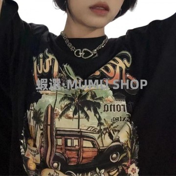 本土出貨  ROYAR新款涼感索羅娜美式短袖t恤女夏寬鬆休閒顯瘦圓領上衣潮小衆3RGX@1@1 R