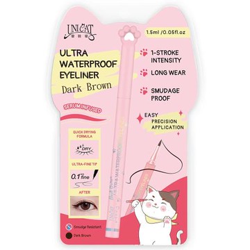 【UNICAT 變臉貓】超防水抗暈眼線筆 深棕色(P)