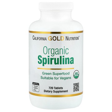 California Gold Nutrition, 有機螺旋藻片，720 片