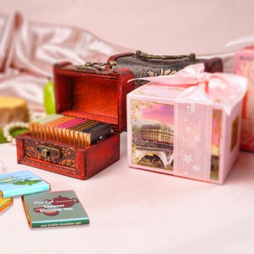 Diva Life 情鎖新橋 比利時巧克力片12入迷你珠寶盒(限量贈送情鎖)