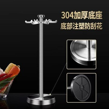 不銹鋼廚具旋轉置物架廚房家用鍋鏟湯勺掛架多功能收納架可旋轉