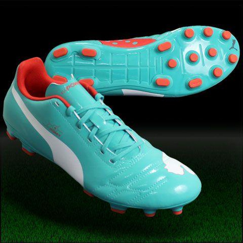 最安値に挑戦 PUMA EVO puma POWER 4 グリーン サッカースパイク 25.5 