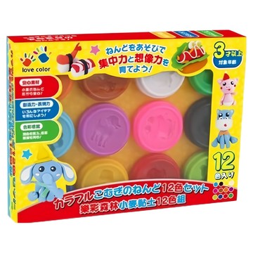 love color 樂彩森林 小麥黏土組 Set 12色  多色  45g  1盒