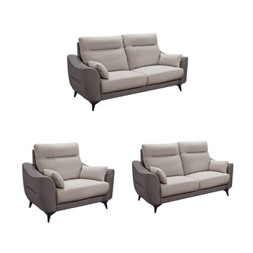 ASSARI-米切爾機能1+2+3人座耐磨布獨立筒沙發1+2+3人座