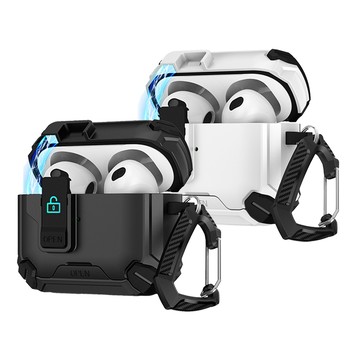 IN7 鎧甲系列 AirPods Pro 2 支架款彈蓋設計雙料耳機保護套 蘋果無線耳機 收納保謢套