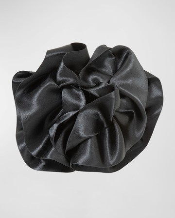 Satin Ruffle Jaw Clip
