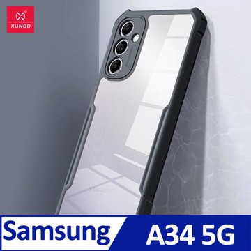 XUNDD 甲蟲系列 SAMSUNG Galaxy A34 5G 防摔保護軟殼 炫酷黑