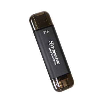 Transcend ESD310C USB3.2/Type C 2TB 雙介面外接SSD固態行動硬碟-太空黑(TS2TESD310C)