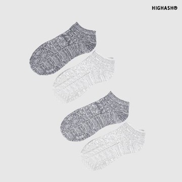 深灰白兩色四季日系淺口純棉低幫船襪短襪子HIGHASH高級灰