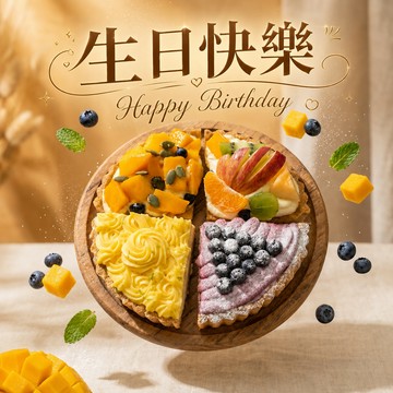 生日快樂【Mini私房點心】人氣四拼派｜生日分享款 四款風味一次擁有🩷❤️