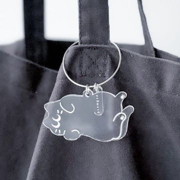 Nekikoyan 透明壓克力鑰匙圈 - 撒嬌的 Nekikoyan -