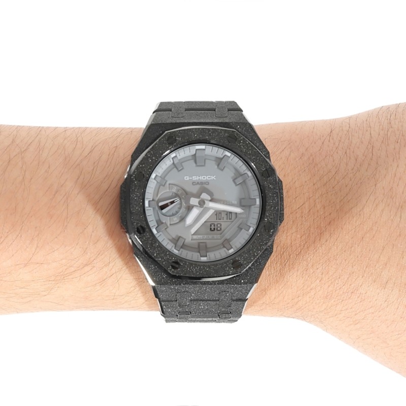 カシオーク G-SHOCK GA2100 フロステッド カスタム ブラック グレー