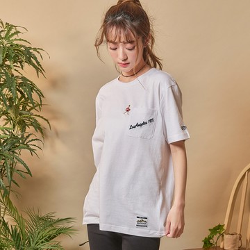 【OUTDOOR】口袋衝浪刺繡T恤-白色 ODC5242EWT (ODCLO)