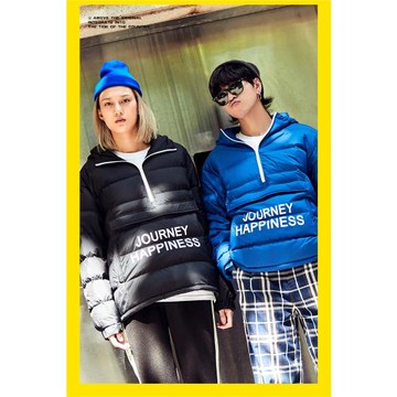 聯名款~ 2023冬季男輕盈情侶面包服連帽套頭寬松保暖羽絨外套 G14