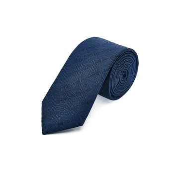 絲質印花配襯領帶/深丹寧藍色 | 3110046076